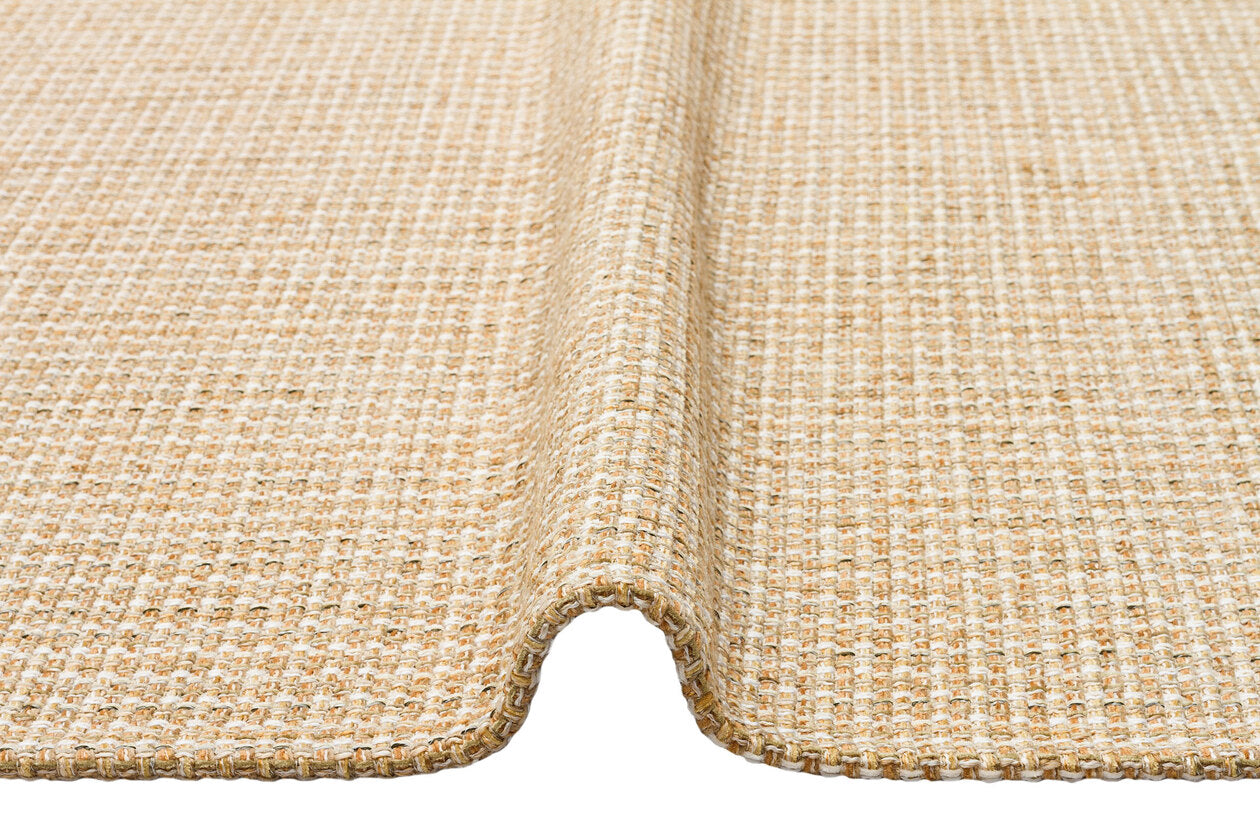 BRK 01 NATURAL BEIGE - BROOKLYN - Hasır Görünümlü Kaymaz Renkli Dokuma Modern Kilim